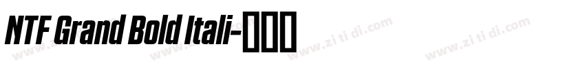 NTF Grand Bold Itali字体转换